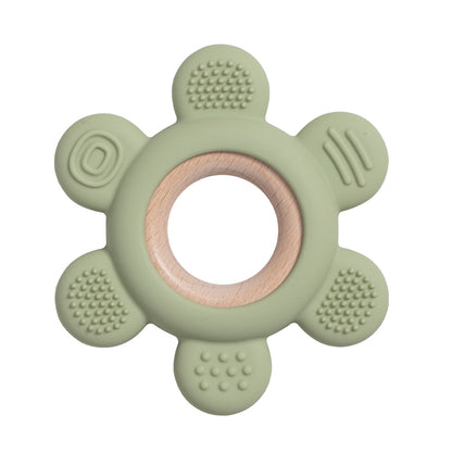 Silicone Teether With Wooden Ring Baby Fruit Teething Toys BPA Free Infant Chewing Toy For Boys Gir 16