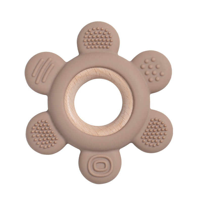 Silicone Teether With Wooden Ring Baby Fruit Teething Toys BPA Free Infant Chewing Toy For Boys Gir 17