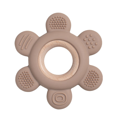 Silicone Teether With Wooden Ring Baby Fruit Teething Toys BPA Free Infant Chewing Toy For Boys Gir 17