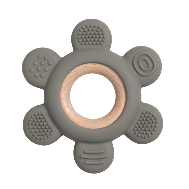 Silicone Teether With Wooden Ring Baby Fruit Teething Toys BPA Free Infant Chewing Toy For Boys Gir 18