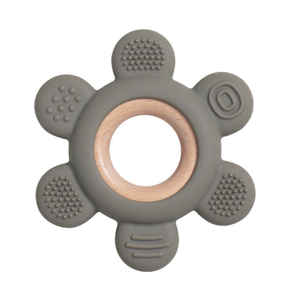 Silicone Teether With Wooden Ring Baby Fruit Teething Toys BPA Free Infant Chewing Toy For Boys Gir 18