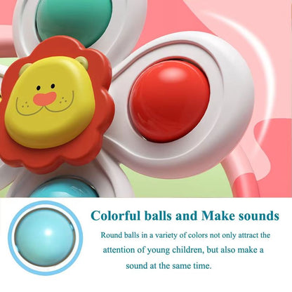 3 Piece Suction Cup Spinning Animal Toys For Kids  Window High Chair Bath And Travel 2