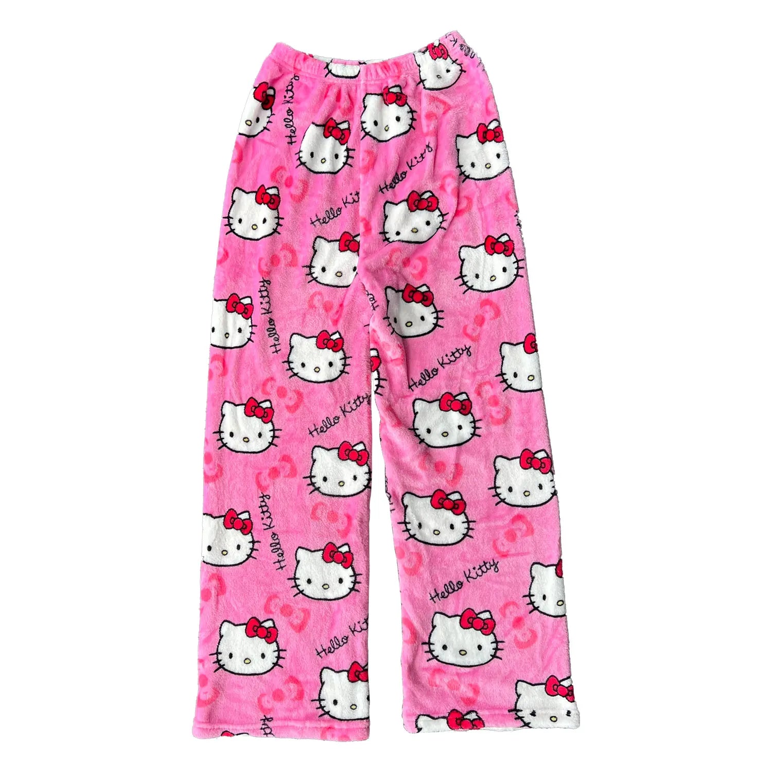 Home pajamas trousers casual set, pajamas cartoon couple walking, Hello Kitty pajamas anime women's lounge homewear