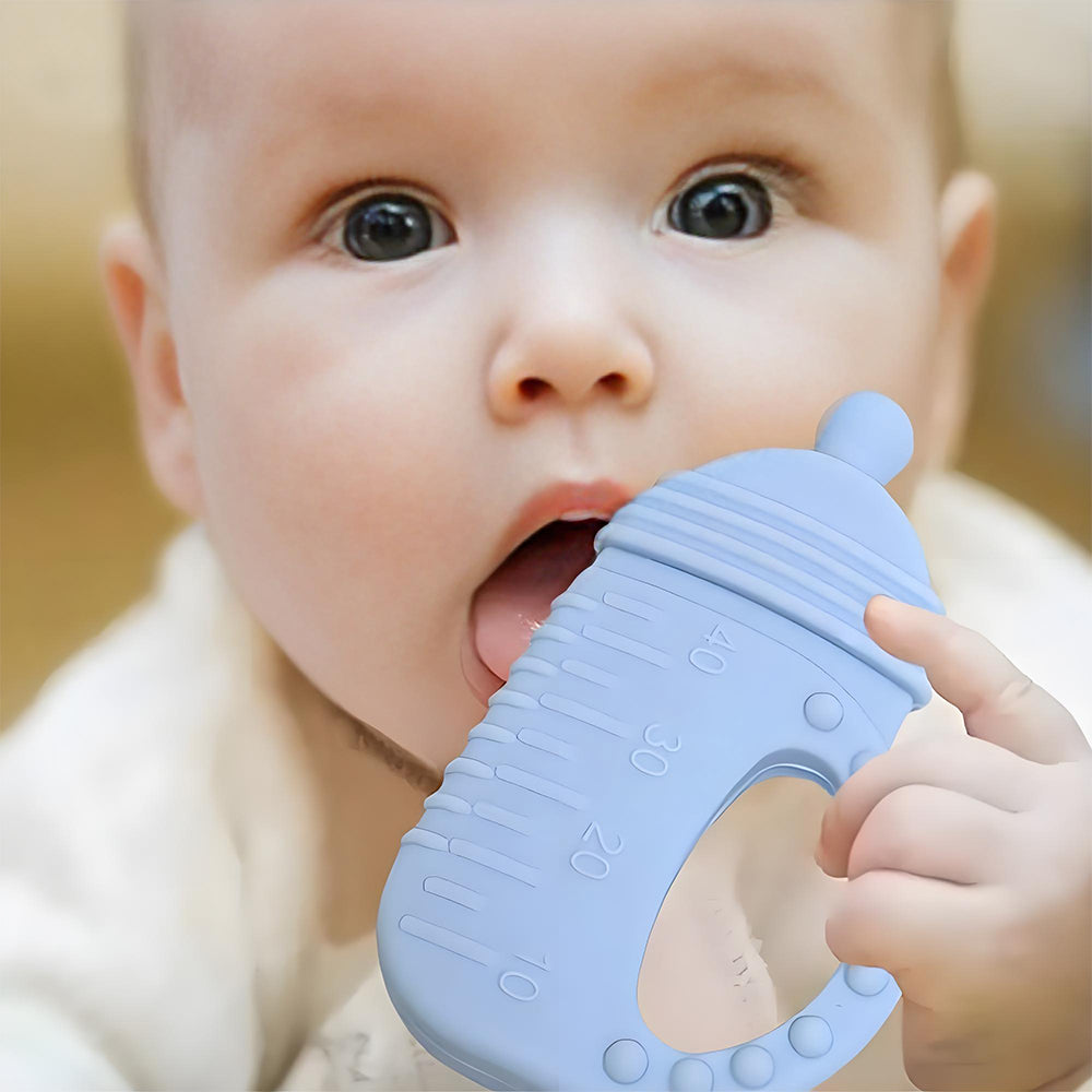 Silicone Baby Teether, Bite Teething Toys, Bottle Teether for Infant Comfort