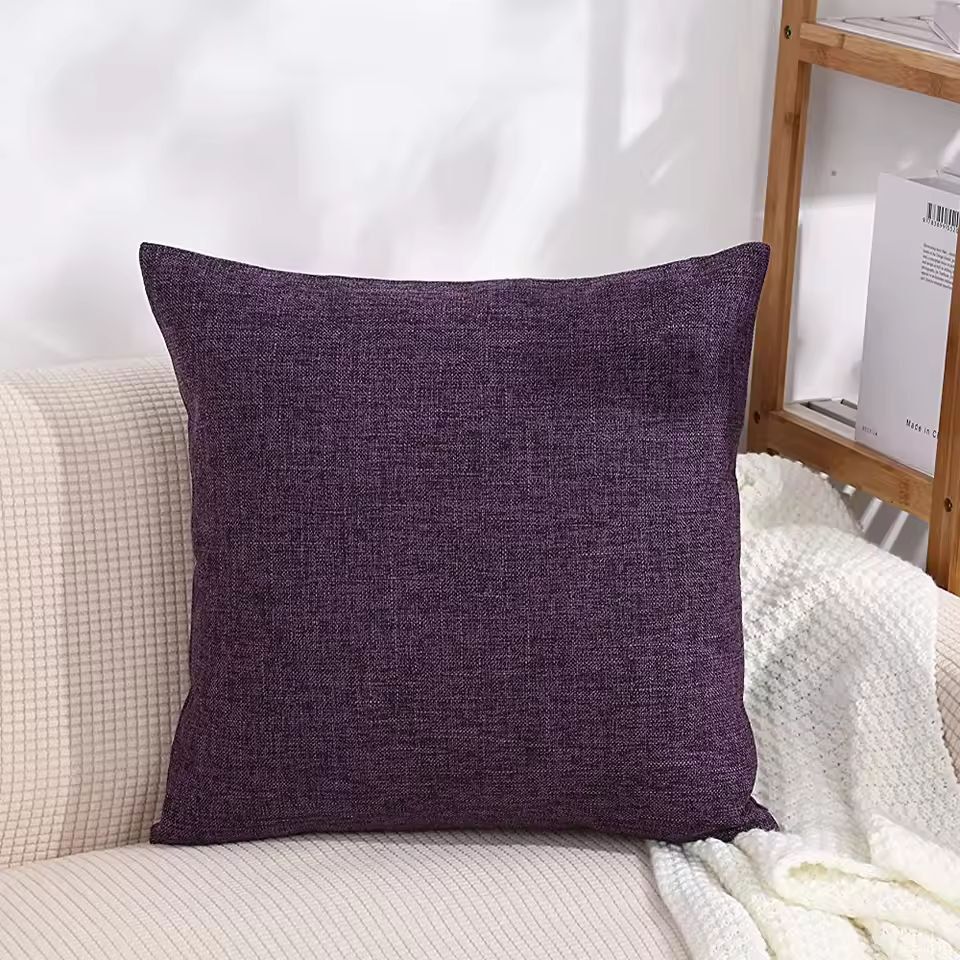 SoftLoom Linen Cushion Cover  45by45 Cm Decorative Pillow Cover For Sofa  Home Decor 9