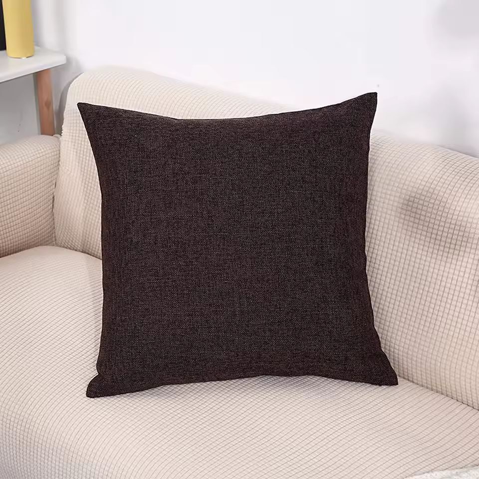 SoftLoom Linen Cushion Cover  45by45 Cm Decorative Pillow Cover For Sofa  Home Decor 11