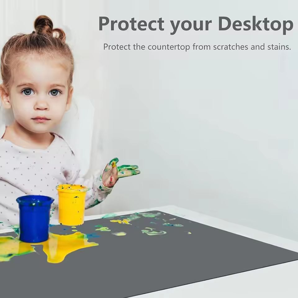 Premium Silicone Table Protector Mat  Waterproof HeatResistant Counter  Kids Dining Mat 2