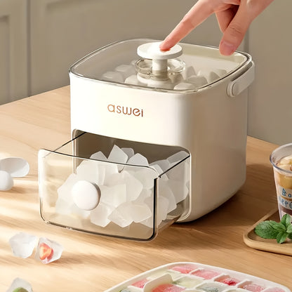 Food-grade Plastic Ice Cube Machine Compartment Easy Salad Large Capacity Storage Food-grade Plastic Freezer Storage
