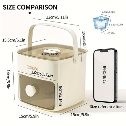 Food-grade Plastic Ice Cube Machine Compartment Easy Salad Large Capacity Storage Food-grade Plastic Freezer Storage