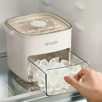 Food-grade Plastic Ice Cube Machine Compartment Easy Salad Large Capacity Storage Food-grade Plastic Freezer Storage