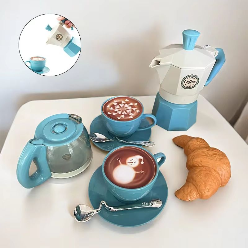 Pretend Coffee Play Set for Kids – 4 or 11 Piece Play Kitchen Coffee Set