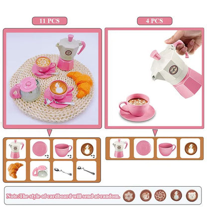 Pretend Coffee Play Set For Kids  4 Or 11 Piece Play Kitchen Coffee Set 1