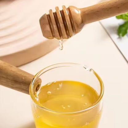 Honey Stir Sticks for Honey, Wooden Honey Dipper, Jam Stirrer for Honey Jar Dispense - Gift for Christmas