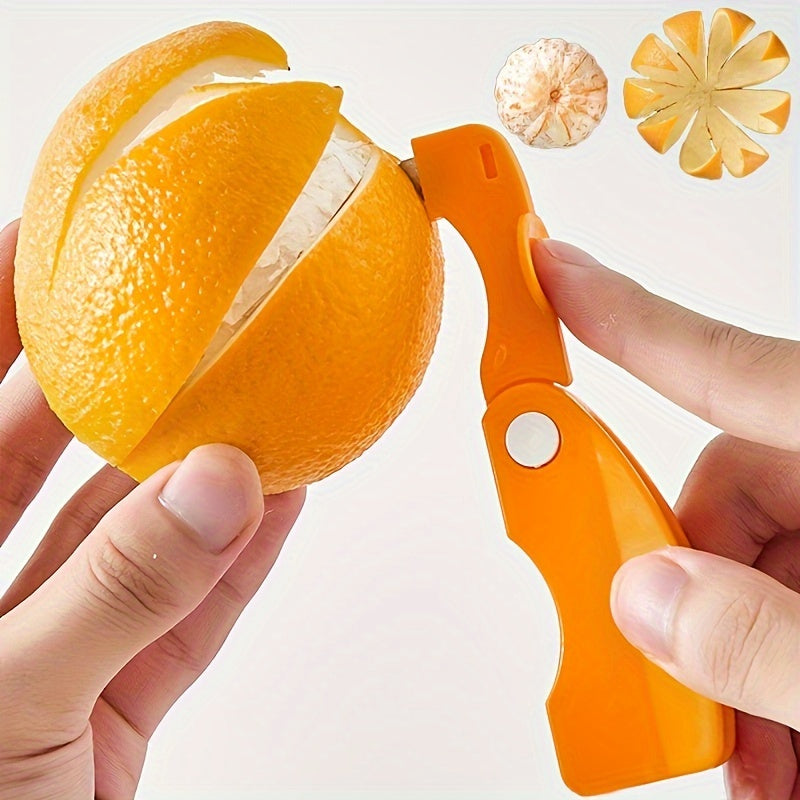 Orange Lemon Grapefruit Peeler With Folding Handle Creative Plastic Cutter Kitchen Fruit And Vegeta 5