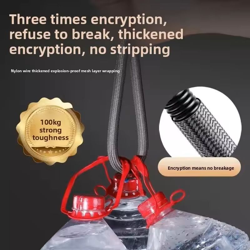 Universal Nylon Shower Hose 15 M  2 M Black  Silver Flexible Bathtub  Handheld Shower Extension 5