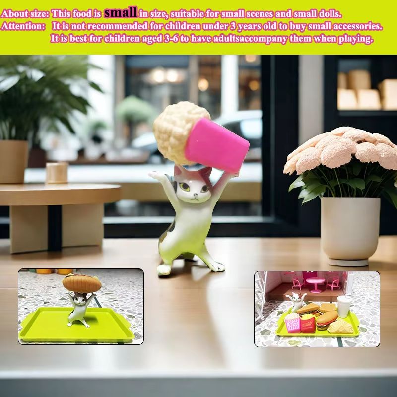Mini Hamburger  Cookie Play Food Set For Kids Kitchen Play 1