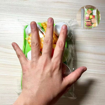 Mini Hamburger  Cookie Play Food Set For Kids Kitchen Play 3