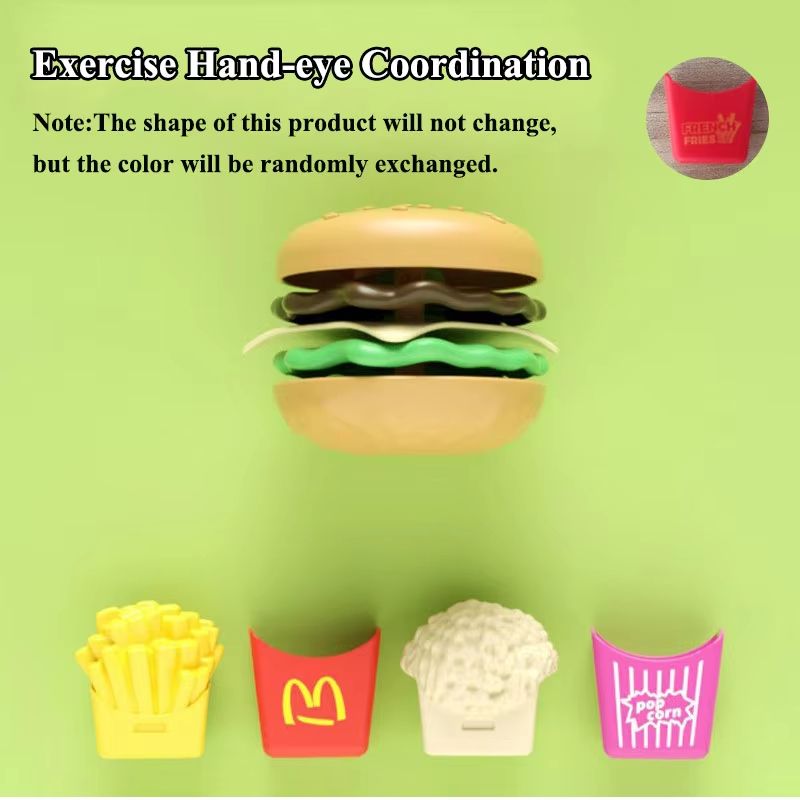 Mini Hamburger  Cookie Play Food Set For Kids Kitchen Play 5
