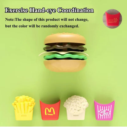 Mini Hamburger  Cookie Play Food Set For Kids Kitchen Play 5