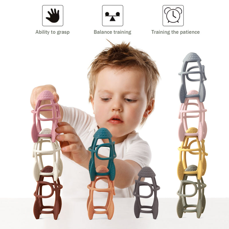 Teething Infant Chewing Toy Fashionable Rocket Shape Silicone Baby Teethers Nursing Gift For Kids F 2