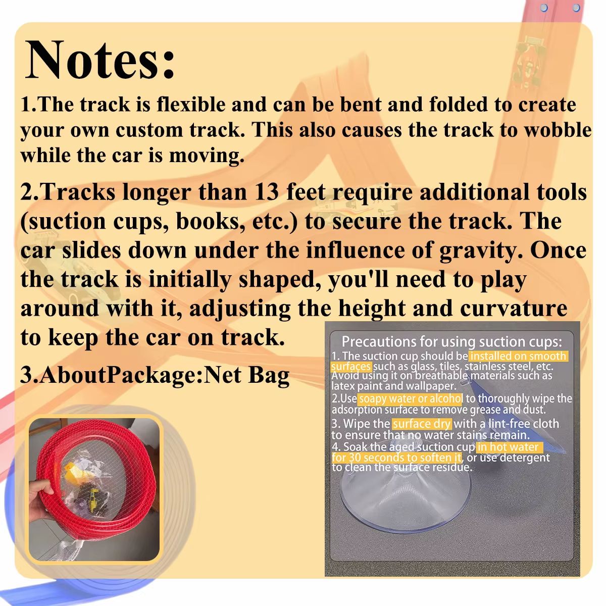 13 Ft  163 Ft Flexible Track Car Set With Mini Racing Cars 1