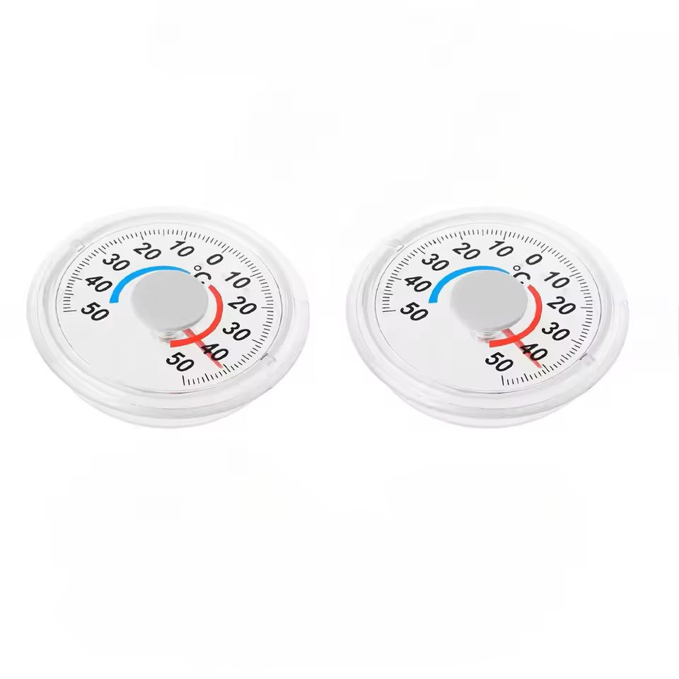 Plastic Round Door  Window Thermometer  IndoorOutdoor Temperature Gauge 2
