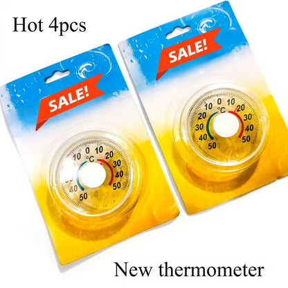 Plastic Round Door & Window Thermometer – Indoor/Outdoor Temperature Gauge