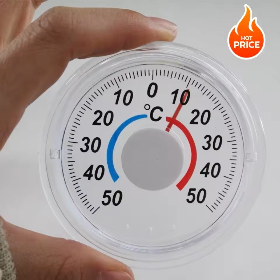 Plastic Round Door  Window Thermometer  IndoorOutdoor Temperature Gauge 6