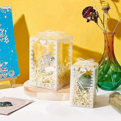 Candy Favor Gift Packaging Boxes for Wedding, Birthday, Christmas, and Transparent PVC Box Plastic Wrapping