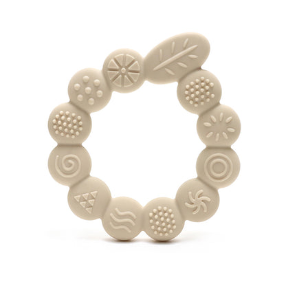 BPA Free Silicone Baby Teething Toys, Newborn Gift Leaf Ring Shape, Infant Care Toy for Boy Girl