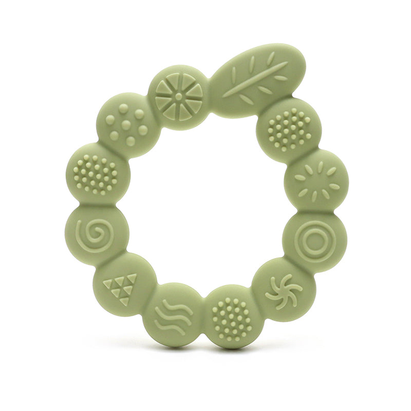 BPA Free Silicone Baby Teething Toys, Newborn Gift Leaf Ring Shape, Infant Care Toy for Boy Girl