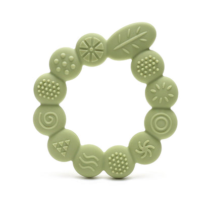 BPA Free Silicone Baby Teething Toys, Newborn Gift Leaf Ring Shape, Infant Care Toy for Boy Girl