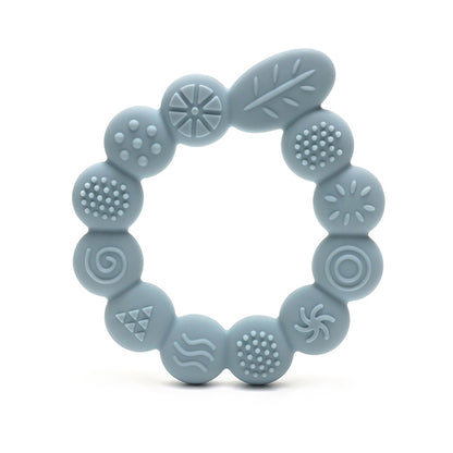 BPA Free Silicone Baby Teething Toys, Newborn Gift Leaf Ring Shape, Infant Care Toy for Boy Girl