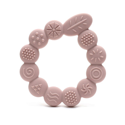 BPA Free Silicone Baby Teething Toys, Newborn Gift Leaf Ring Shape, Infant Care Toy for Boy Girl