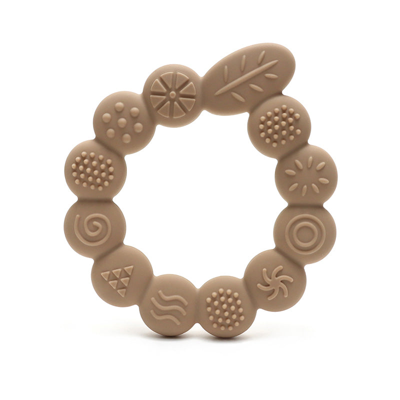 BPA Free Silicone Baby Teething Toys, Newborn Gift Leaf Ring Shape, Infant Care Toy for Boy Girl