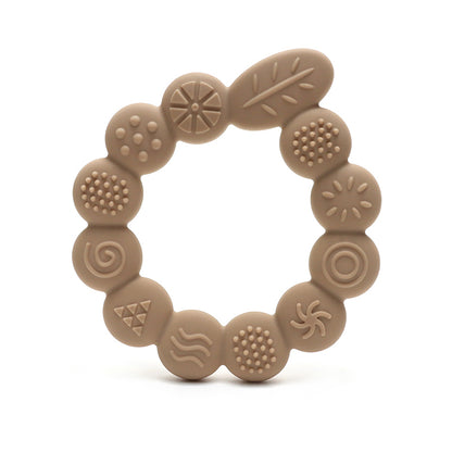 BPA Free Silicone Baby Teething Toys, Newborn Gift Leaf Ring Shape, Infant Care Toy for Boy Girl