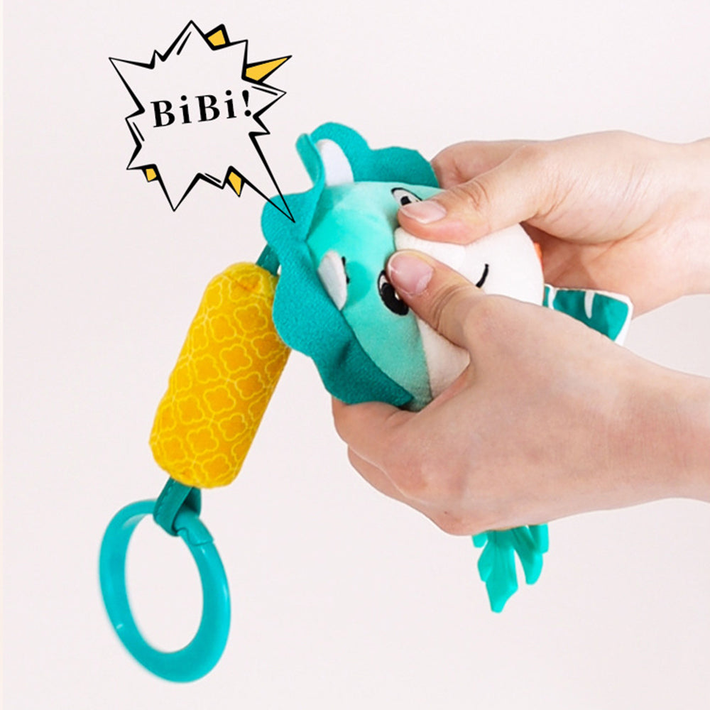 Montessori Baby Rattles Hanging Toys For Car Seat Crib Stroller Gym Plush Sensory Toys With Teether 3