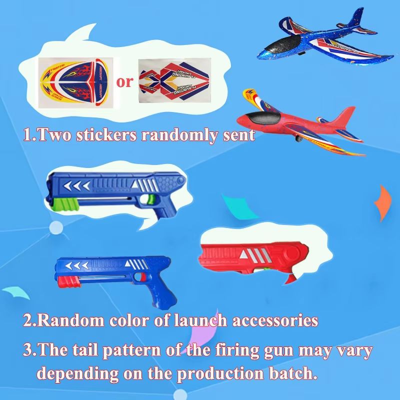 Kids Foam Plane Launcher Set  94 In  134 In Glider Airplane Outdoor Catapult Toy 1