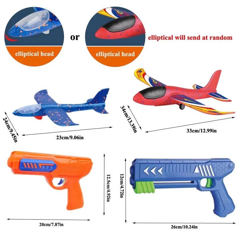 Kids Foam Plane Launcher Set  94 In  134 In Glider Airplane Outdoor Catapult Toy 3