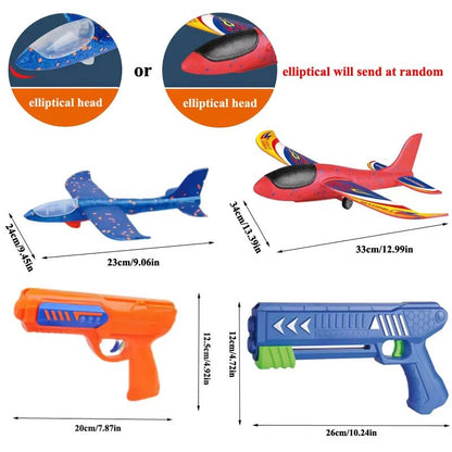 Kids Foam Plane Launcher Set  94 In  134 In Glider Airplane Outdoor Catapult Toy 3