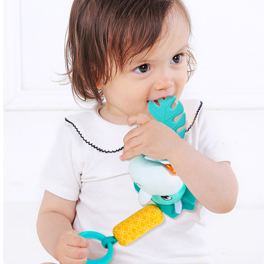 Montessori Baby Rattles Hanging Toys For Car Seat Crib Stroller Gym Plush Sensory Toys With Teether 4