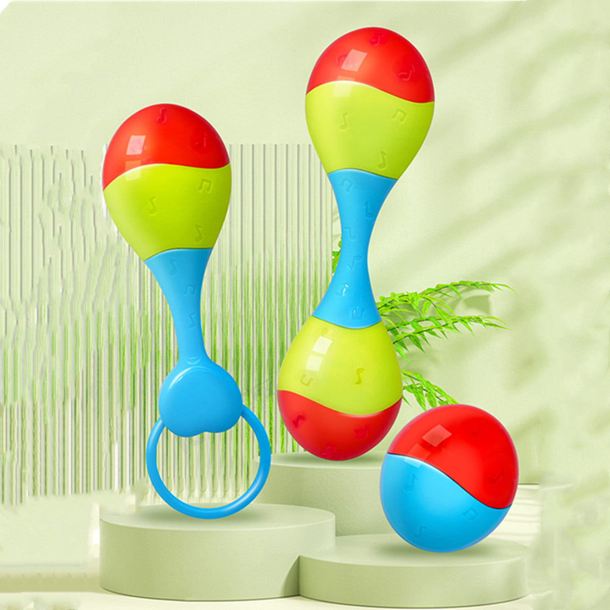 Early Learning Montessori Baby Toy, Musical Instrument Rattle Shaker, Bell Hammer Kids Toys for Children