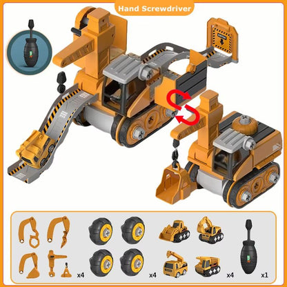 Kids Engineering Vehicle Building Set With Electric Drill And Tool Nuts 6