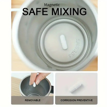 LED Display Smart Mixing Coffee Cup, USB Charging, Magnetic Mixing Feature
