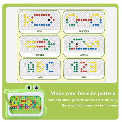 Kids Magnetic Beads Doodle Board With Puzzle Pen Montessori Drawing Toy 2