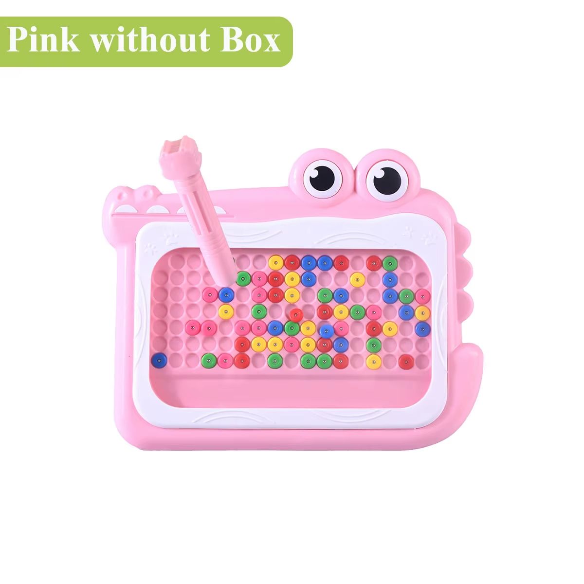 Kids Magnetic Beads Doodle Board With Puzzle Pen Montessori Drawing Toy 6