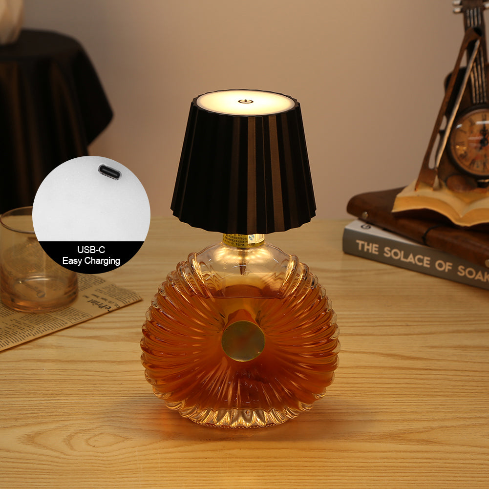 Portable LED Wireless Bottle Lamp Touch Dimmable Table Lamp For Restaurant Bar 3