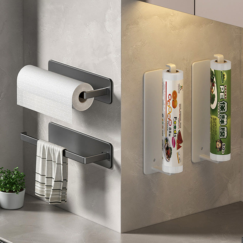 Self Adhesive Kitchen Paper Holder No Drill Towel Toilet Roll Holder Cabinet Bathroom Tissue Rack 1