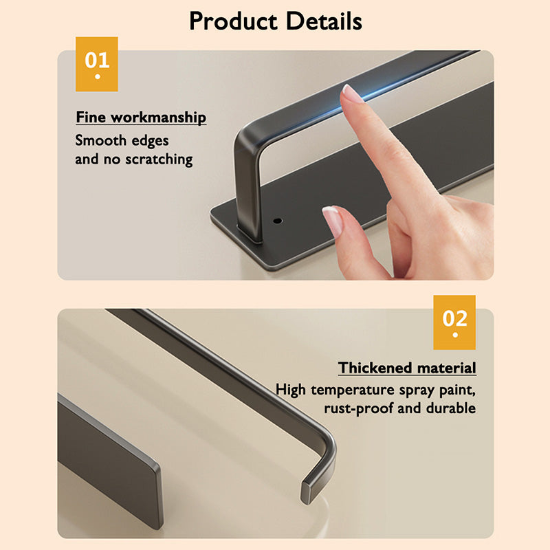 Self Adhesive Kitchen Paper Holder No Drill Towel Toilet Roll Holder Cabinet Bathroom Tissue Rack 4