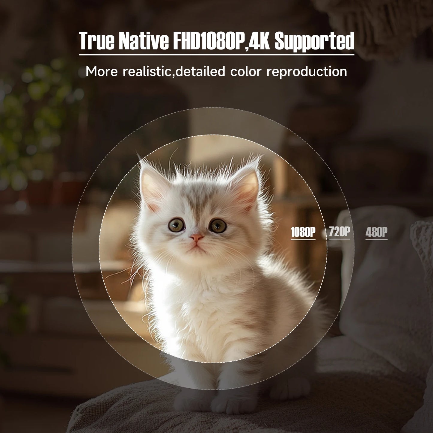 Portable Outdoor Projector Native Android Auto Keystone Focus 5